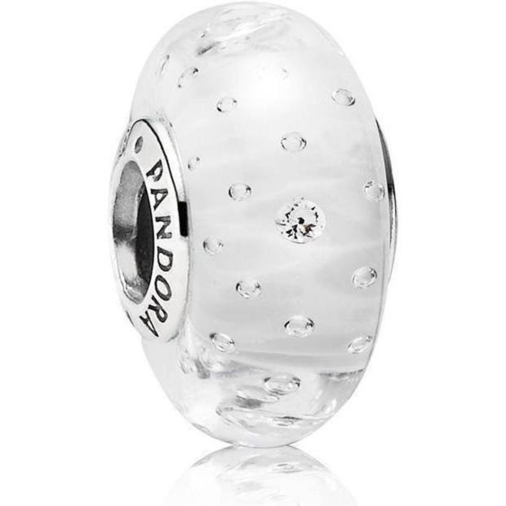 Never Worn White/Clear Glass Bubbles Pandora Charm